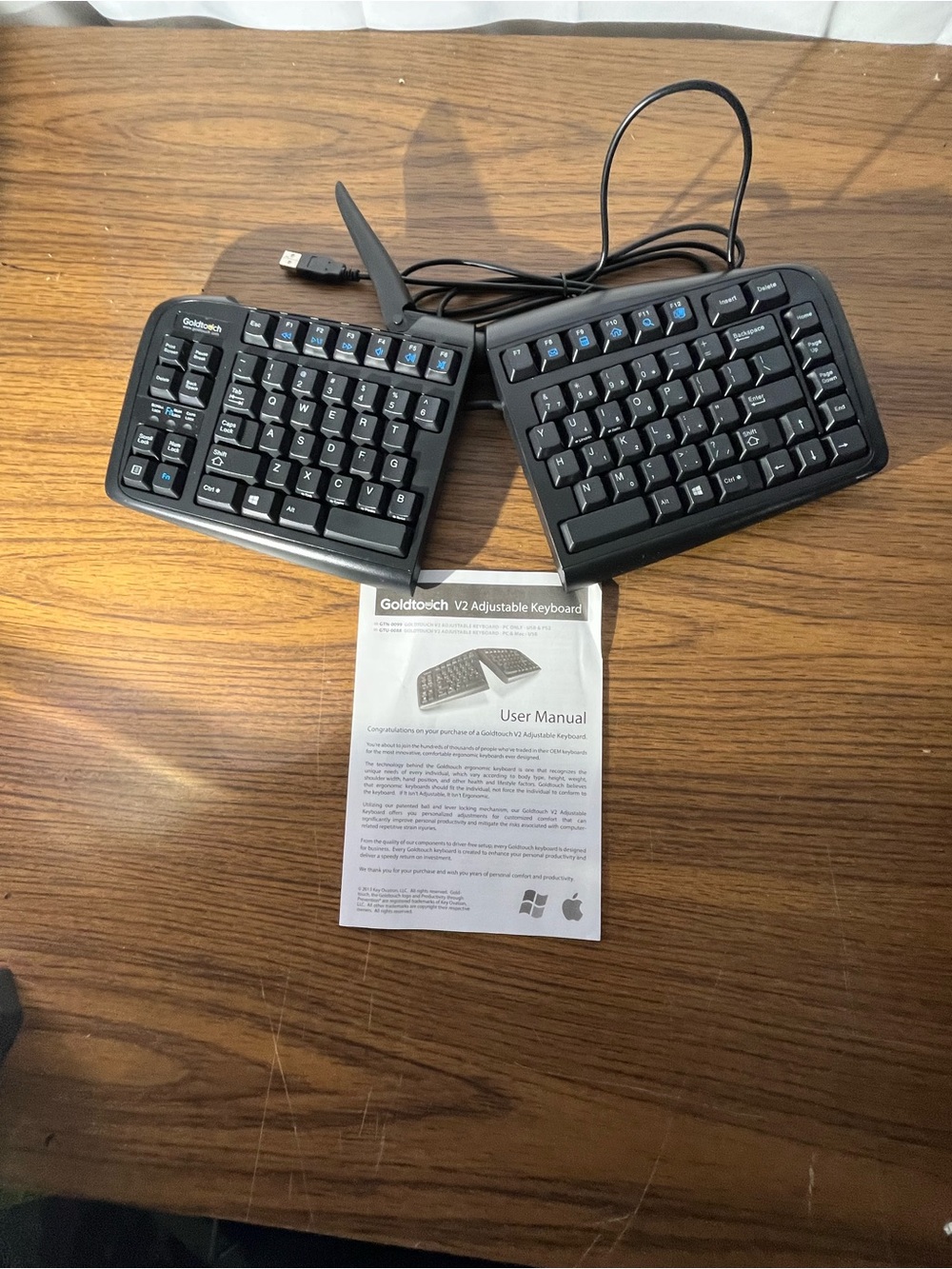 Kinesis Freestyle 2 Split Ergonomic Keyboard with V2  GTN-0099  SK 2730b NOB New